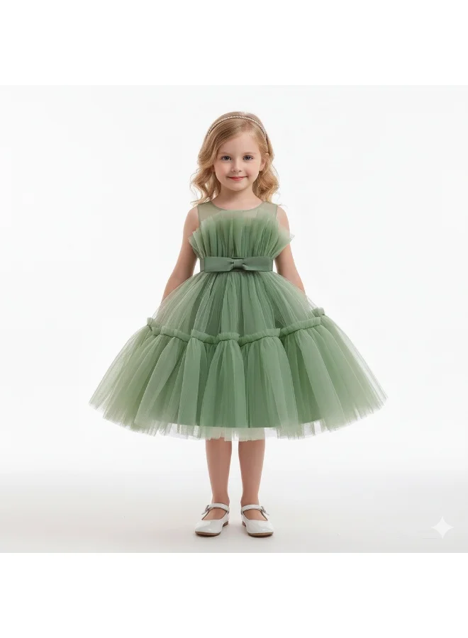 Bidani Olive Elegance Dress